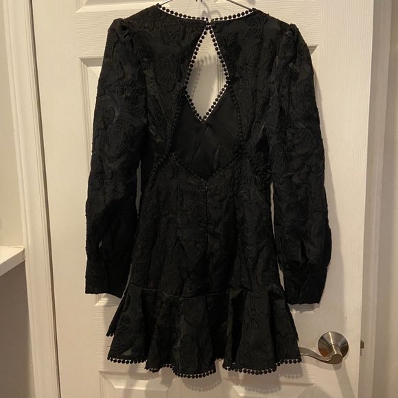 BLACK ROSE RUFFLE DRESS - Picture 2 of 4